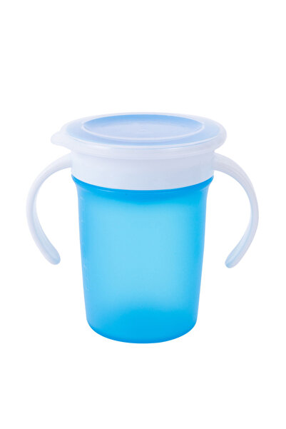 Choice Blue (with cup lid) Baby Water Cups 360 Degrees Rotated Baby Learning ...