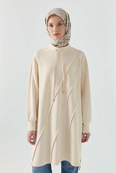 Tuğba Nervür Detaylı Tunik - Bej