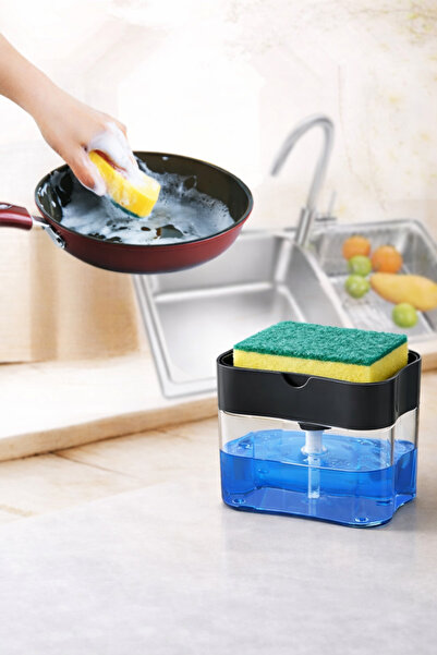 Generic Automatic Soap Dispenser with Sponge Holder Kitchen Dish Soap Pump Di...