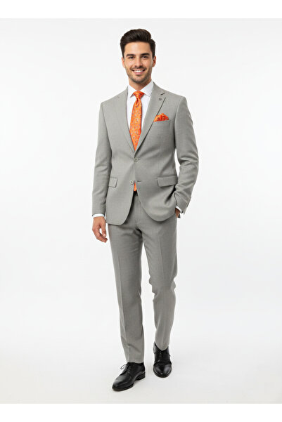 Presto Erkek 4 Drop Regülar Takım Elbise Gri 478-050