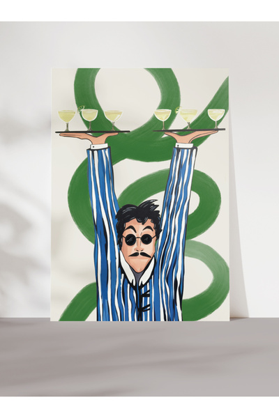 Sweetco Çerçevesiz Poster Green Cocktail | Kokteyl, Barmen, Margharita, Mutfa...