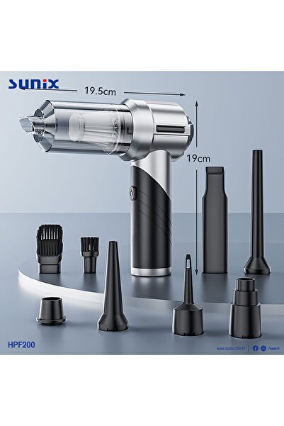 Sunix HPF200 16000Pa Kablosuz Araç Süpürgesi – Güçlü Emiş, Kompakt Tasarım