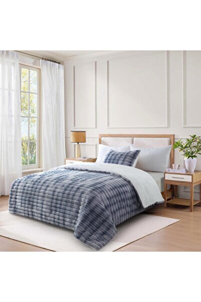 Orange Bed & Bath Cold Weather | Winter Fur Quilt Set (Single, 2 Pieces)