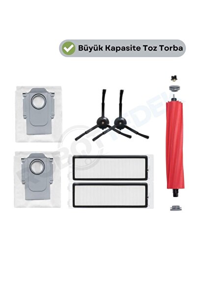 robotyedek Perie principală compatibilă, filtru, perie laterală albă, sac de ...