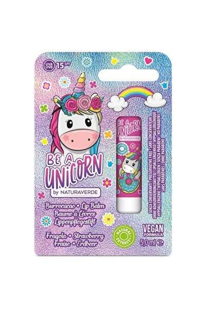 Naturaverde Set 3 x Balsam de Buze Be A Unicorn, SPF15, Capsuni, 5 ml