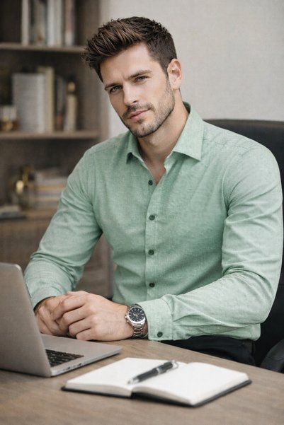 COLVIS MAN Slim Fit Oxford Gift Boxed Easy-Iron Men's Shirt