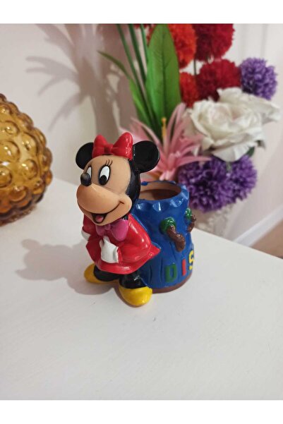 Hureggo vintage Mınnıe Mouse masa üstü kalemlik & 11 cm