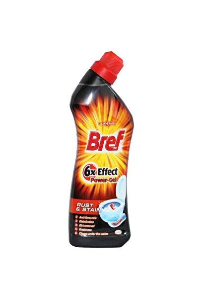 Bref Set of 5 x Toilet Cleaning Gel, Hygiene, Lemon, 700 ml