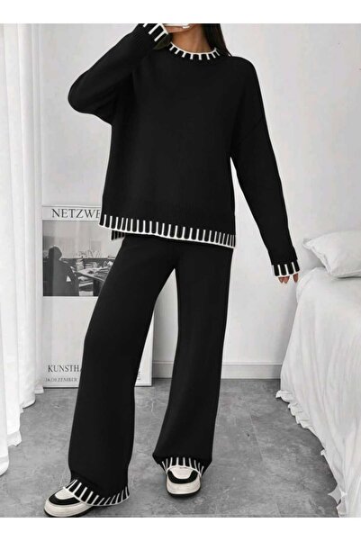 KAREN TEKSTİL Trendy Top-Bottom Women's Knitwear 2-Piece Set