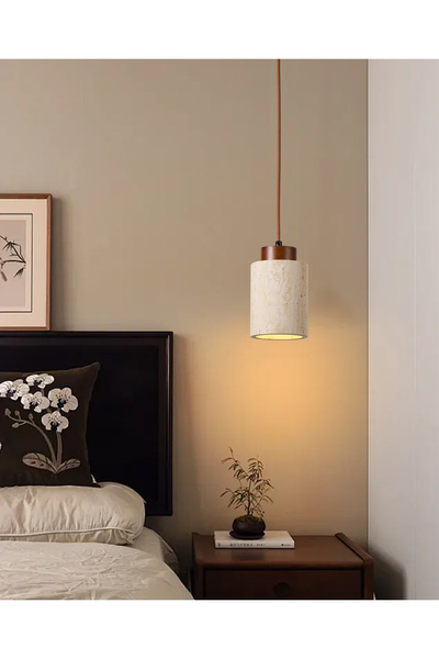 Apliqa Nomi Traverten Mermer Desenli Sarkıt Avize