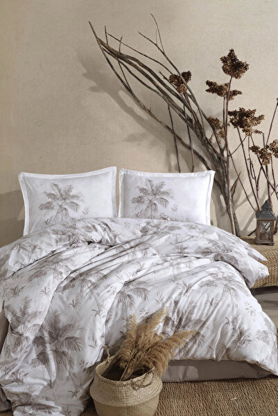 Clasy Ranforce bumbac 100% pentru două persoane lenjerie de pat Loretto V1 Bej