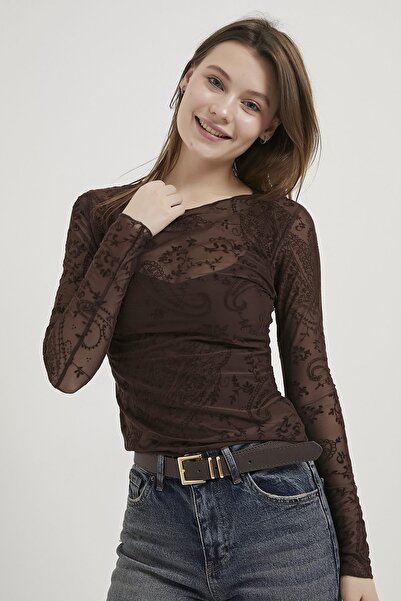 Arma Life ARMALIFE 1802 BLUZĂ DE DAMĂ DIN TUL CU IMPRIMEU FLOCK