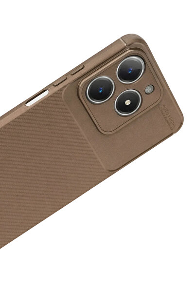 Shauan غطاء كربوني للتركيز التلقائي من Realme C61 - بني 1201488