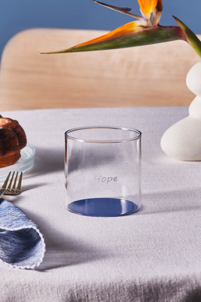 Karaca Mito Cam Su Bardağı 330 ml Mavi