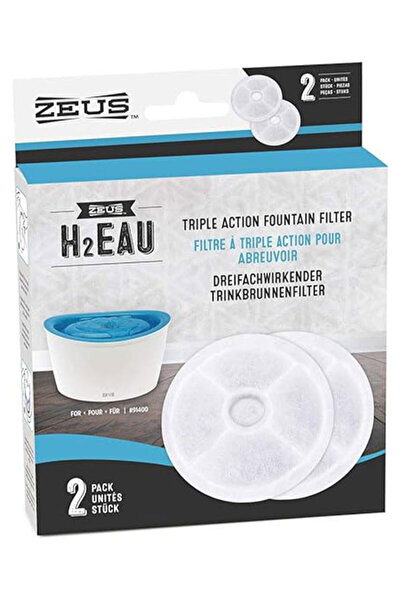 ZEUS فلتر بديل لنافورة المياه H2EAU، عبوة من قطعتين