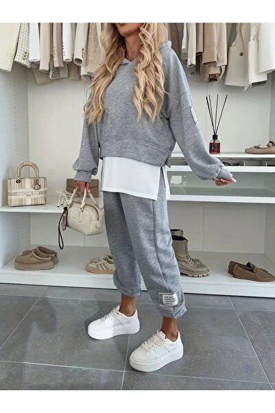 Femella Women Fashion Set din două piese pentru femei, cu mâneci lungi, cu gl...