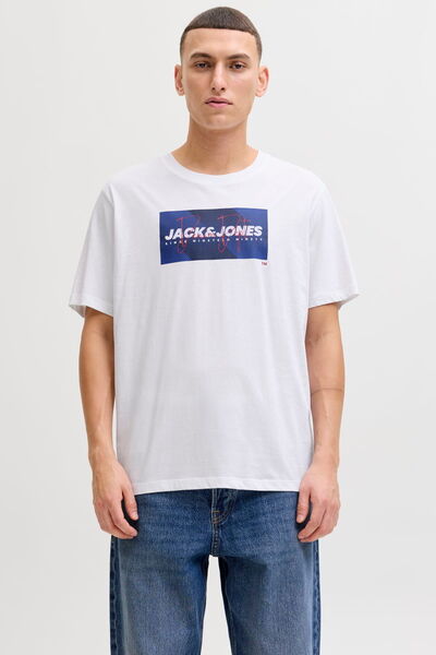 Jack & Jones Ανδρικό μπλουζάκι με τυπωμένο λογότυπο στο στήθος - Cole