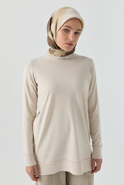 Tuğba Kol Detaylı Tunik - Taş