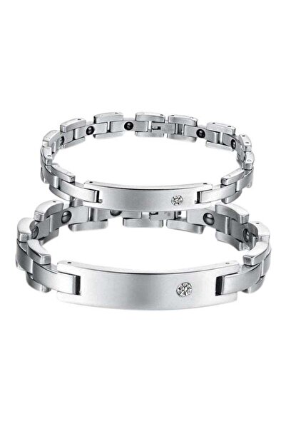 Generic Set Of 2 Rhinestone Magnetic Bracelet