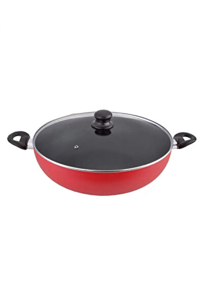 MISTERCOOK Deep Frying Pan - 36 cm - Non-Stick Teflon - Two Side Handles and Lid