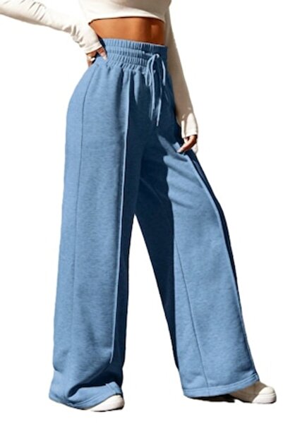 StreetWear Outlet Women's Training Pants, Flared, Elastic Waist, Light Blue, M