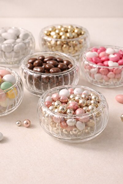 tutku home 6'lı Çift Cidarlı Büyük Boy Sosluk, Çerezlik, Lokumluk