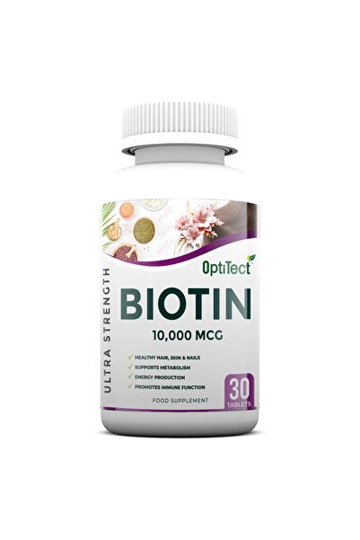 OptiTect Ultra Strength Biotin, 10000 mcg, 30 Tablets, Healthy Hair, Skin & N...