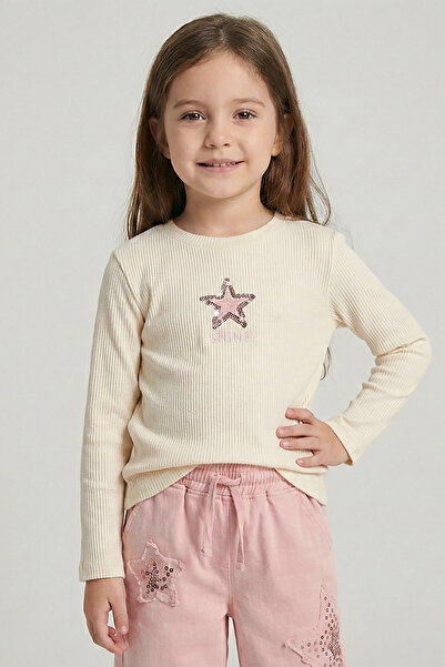 Dmb Girl's Star Sequin Embroidered Camisole Bodysuit