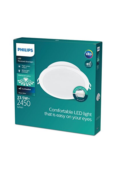 Philips Meson Tavan Gömme Spot 23.5W 2450 Lumen 3000K Sarı Işık (200mm delikl...
