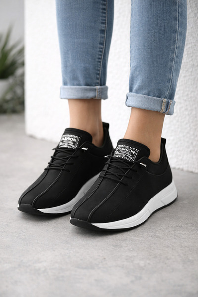 OUTLET41 Women's Black Comfortable Casual Sports Shoes
