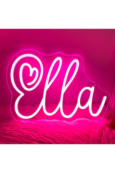 Slasa لوحة نيون تحمل اسمًا مخصصًا، مقاس 14-20 بوصة، مصباح جداري LED شخصي لغرف...