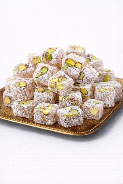 ARTUKBEY لوكوم جوز الهند المحمص مزدوجًا مع الفستق 500 جرام