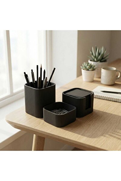 VioraTriD 3'lü Minimal Ofis & Çalışma Masası Organizer Seti