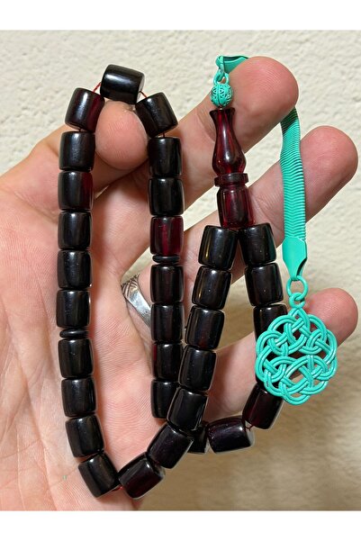 TTS TÜRK TESBİH SANATI Capsule Cut Amber Rosary