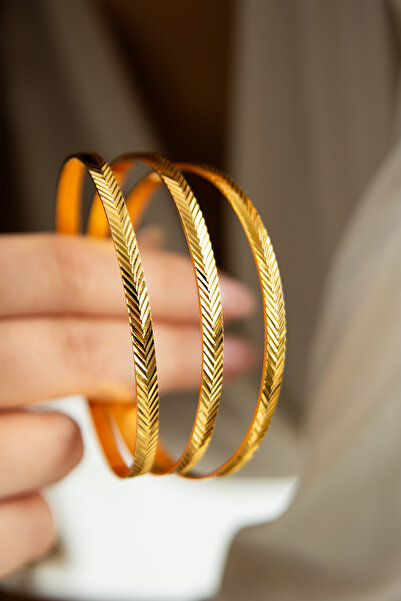 VİYANGOLD 22 AYAR ALTIN KAPLAMA BAŞAK AJDA MODELİ 3 LÜ SET [3 ADET]