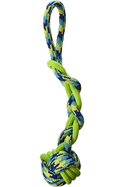 ZEUS لعبة شد الحبل والكرة المصنوعة من مادة TPR للياقة البدنية للكلاب - قطر 40...