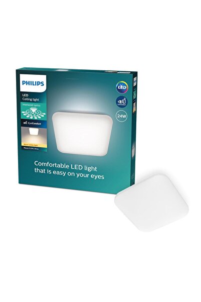 Philips Mauve Kare Tavan Lambası 24W 2700K Sarı Işık