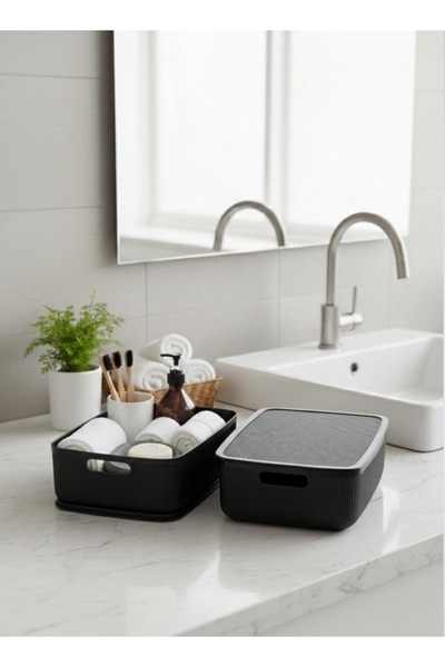 Store Hgy Home 2'li Kapaklı Linea Smart Box - Maxi - Siyah