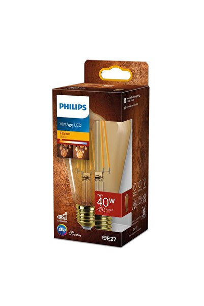 Philips LED Classic Amber Filament Ampul 7W 470 Lum 1800K Koyu Sarı Işık ST64...