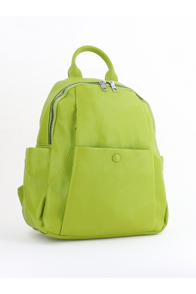 NO NAME Women's green eco-leather backpack