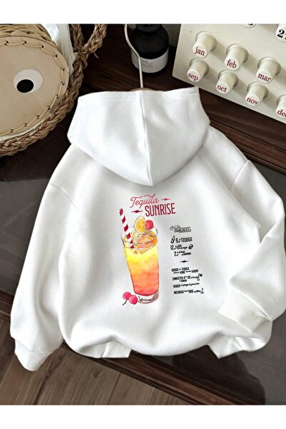 Deocept Unisex Cocktail Back Printed Hooded Kangaroo Pocket Comfortable Fit O...