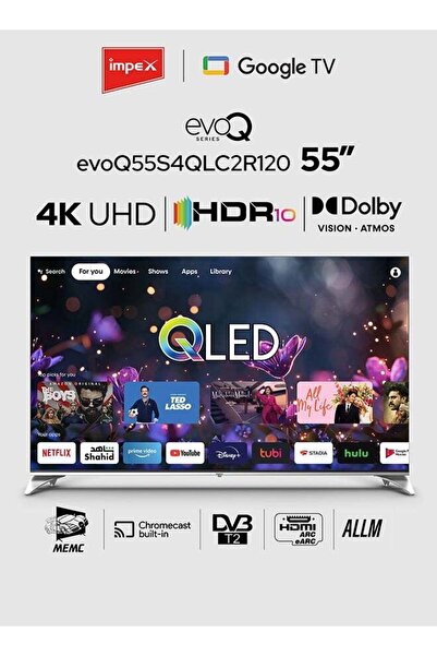 İMPEX تلفزيون جوجل QLED مقاس 55 بوصة