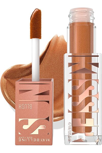 Maybelline New York أحمر خدود سائل من سانكيسر، هايلايتر للخدود، درجة 11 برون ...