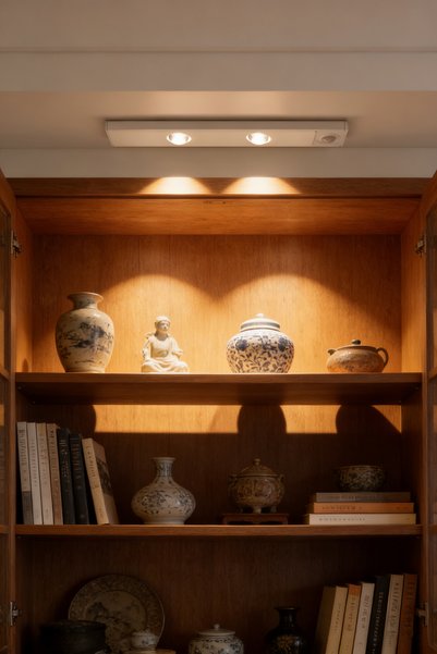 DIDA 20cm LED Cabinet Light, Human Body Sensor, USB Charging, Tri-color light, Adjustable Brightness