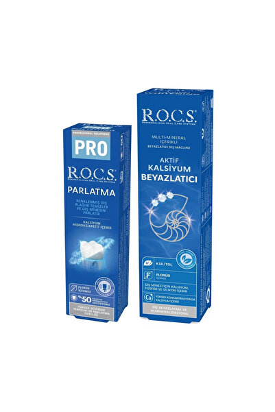 R.O.C.S. R.O.C.S Aktif Kalsiyum & Pro Parlatma Diş Bakım Seti