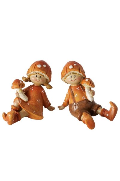 DecoDepot Figurină copil ciupercă, 6,5 cm