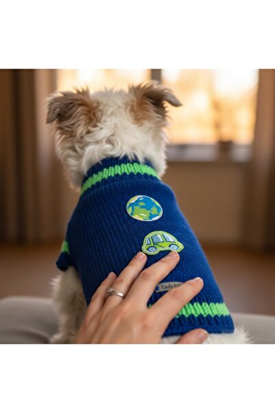 Lady Fify سترة وورلد تور الزرقاء للقطط والكلاب