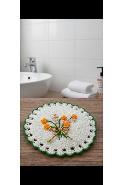 Store El Yapımı Örgü Lif – Çiçek Desenli Banyo Lifi