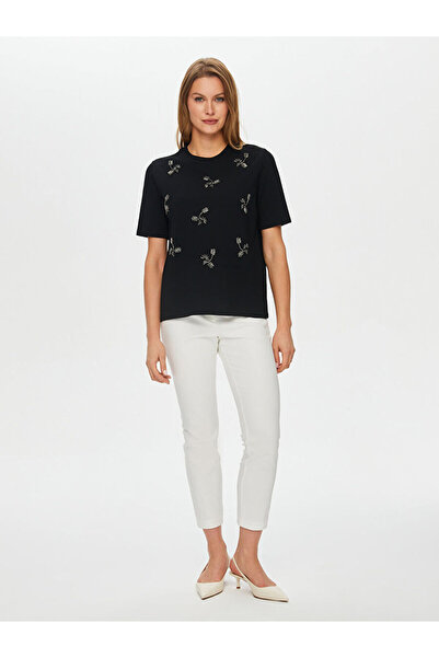 Faik Sönmez Boncuk Nakış Detaylı Triko Bluz S26TRB001