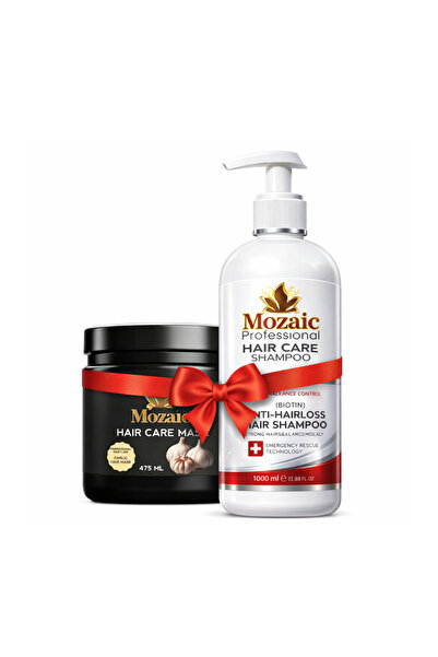 MOZAİC Repair & Strength Duo – Mască cu Usturoi + Șampon cu Biotină